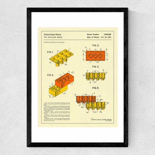 Building Bricks Medium Black Frame