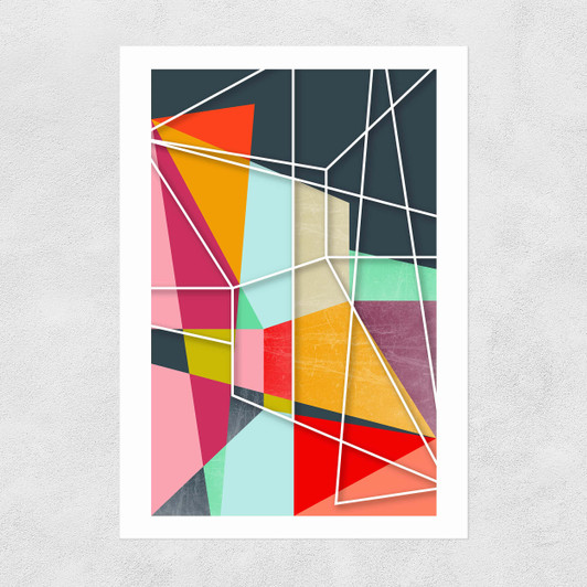 Colourblock V Unframed Print