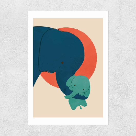 Baby Elephant Unframed Print