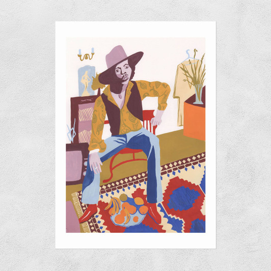 Hendrix at Home Unframed Print