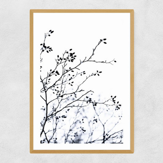 Winter Silhouettes Narrow Oak Frame