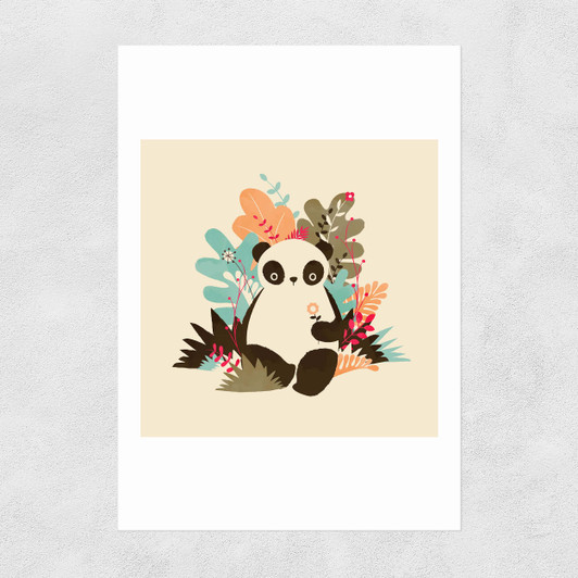 Flower Panda Unframed Print