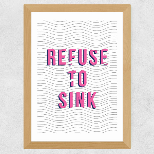 Refuse to Sink Wide Oak Frame
