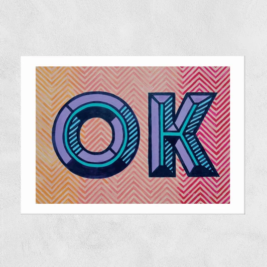 Ok by Sophie Ward Unframed Print