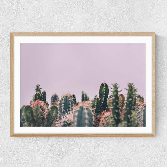 Cactus Garden Narrow Oak Frame