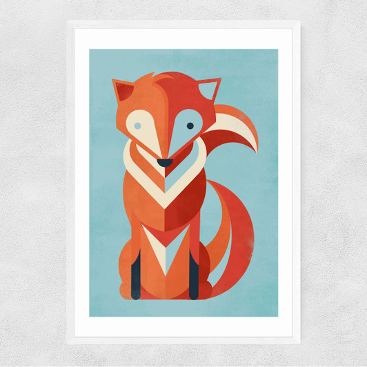 Fox by Jay Fleck Narrow White Frame