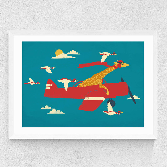 Red Barons by Jay Fleck Medium White Frame