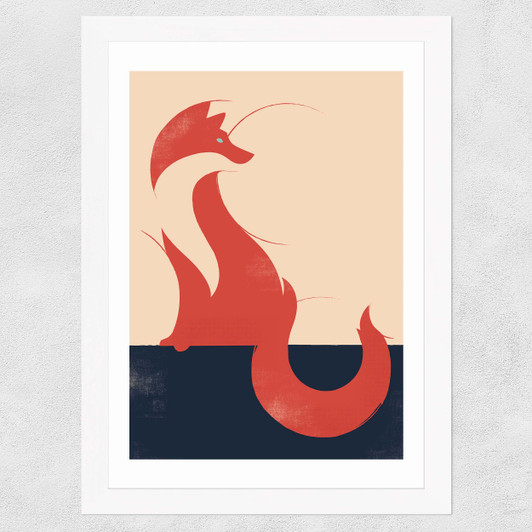 The Fox Wide White Frame