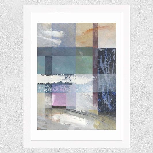 Painterly Abstract II Wide White Frame