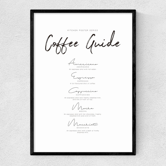 Coffee Guide Narrow Black Frame
