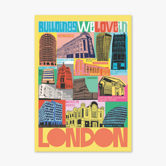 Buildings we love in London Unframed Print