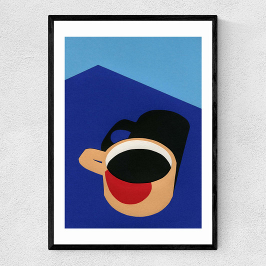 Cup of Coffee Narrow Black Frame