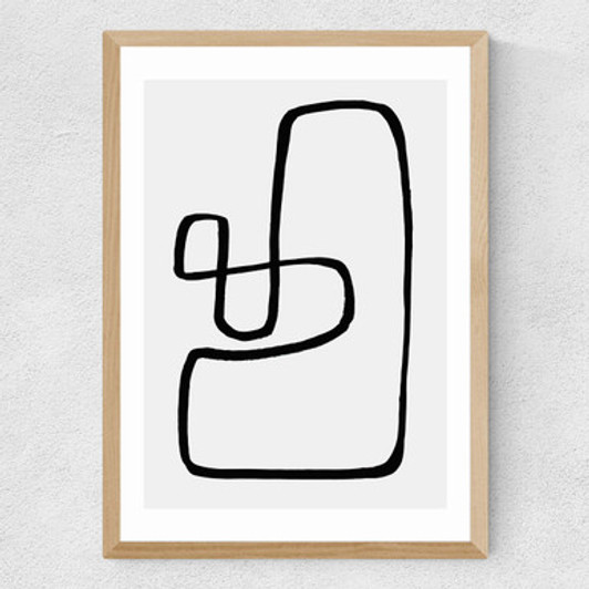 Wanderdraw III by Rafael Farias Medium Oak Frame