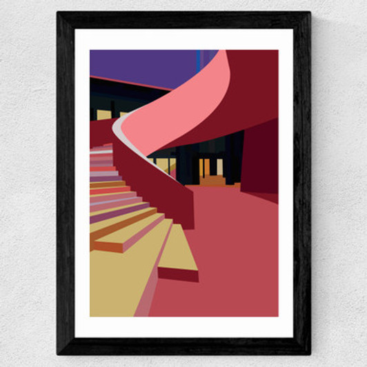 Tate Modern Stairs by Oshe POP! Wide Black Frame