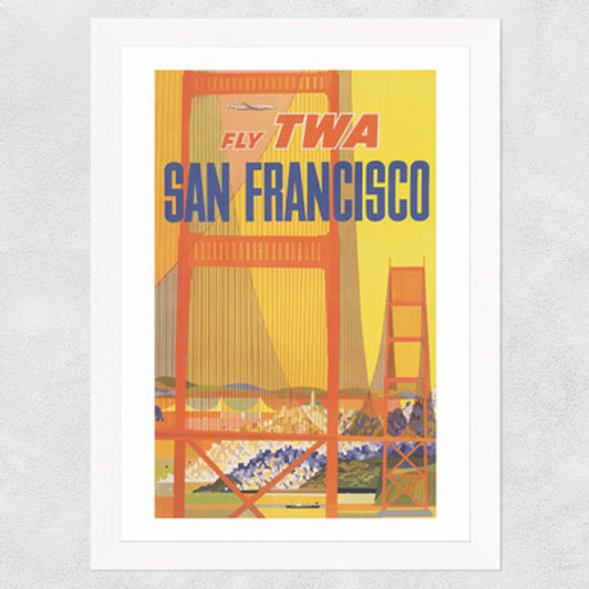 San Francisco TWA Wide White Frame