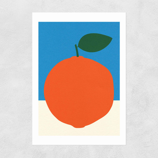 Orange (Blue & Orange) Unframed Print