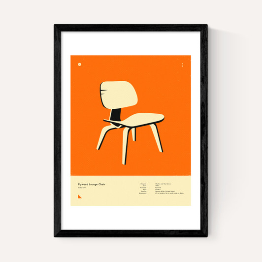 Orange Plywood Lounge Chair