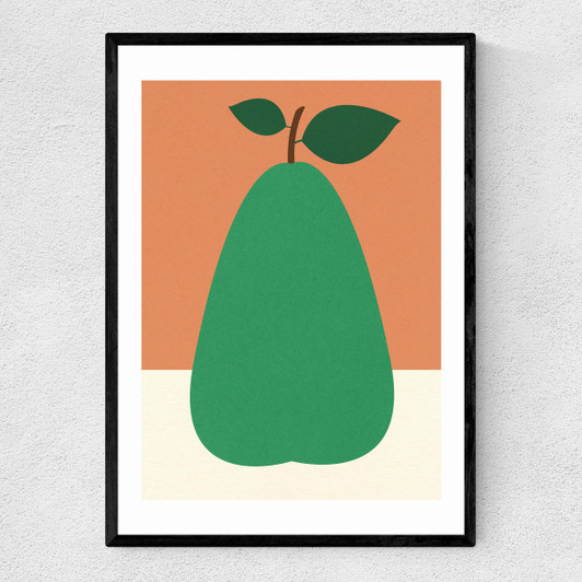 Green Pear Narrow Black Frame