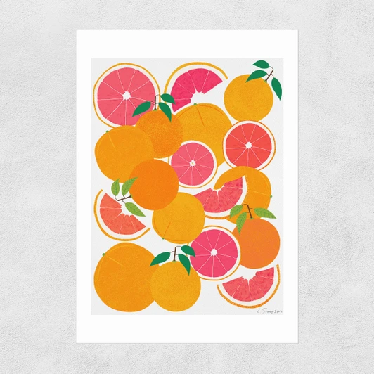 Grapefruit Harvest Unframed Print