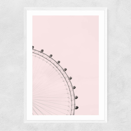 London Eye by Sisi and Seb Narrow White Frame
