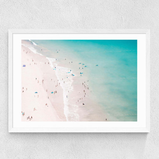 Beach Summer Lover II Medium White Frame
