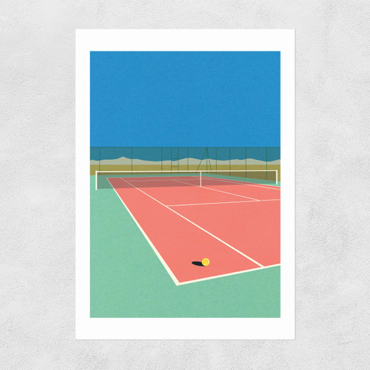 Tennis Court In The Desert Unframed Print
