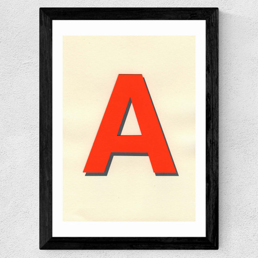 Neon Red A Wide Black Frame