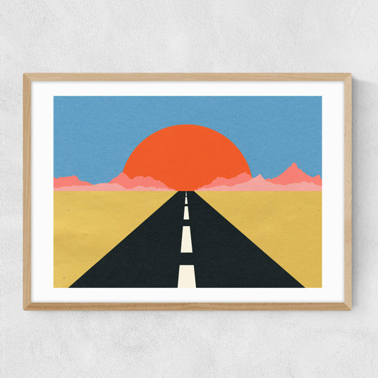 Road to Sun Narrow Oak Frame