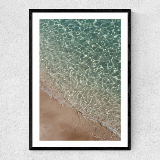 Where Sand and Water Narrow Black Frame