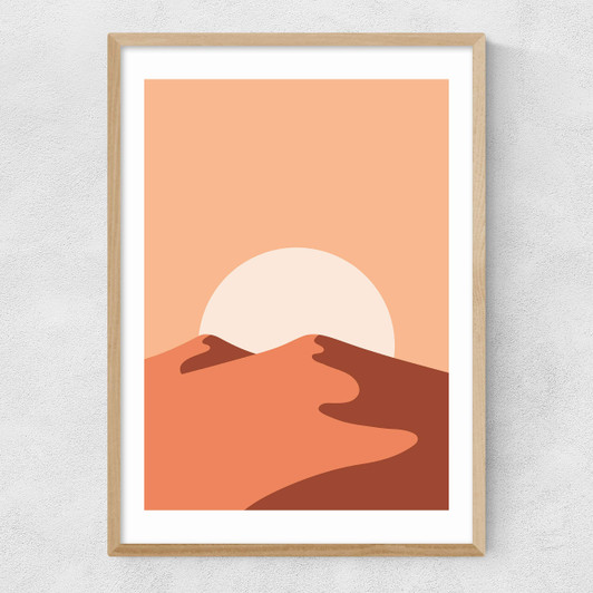 Sand Dunes Narrow Oak Frame