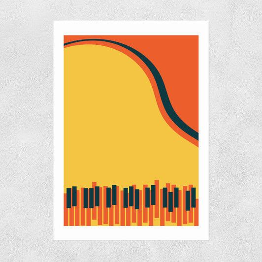 Grand Piano Unframed Print