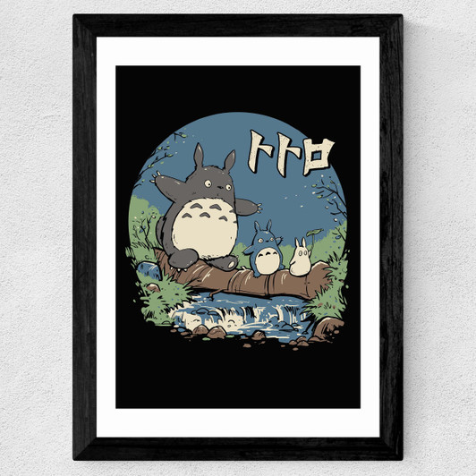 Neighbours in the Wood Wide Black Frame