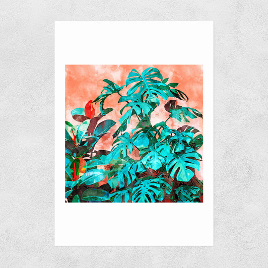 Monstera in my Backyard Unframed Print