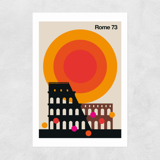 Rome 73 Narrow Black Frame