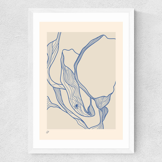 Oyster Study Medium White Frame