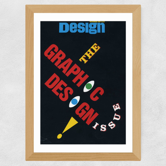 Graphic Design Poster Wide Oak Frame