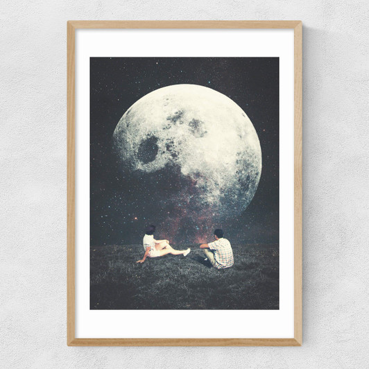 My Moon, My Man, My Love Narrow Oak Frame
