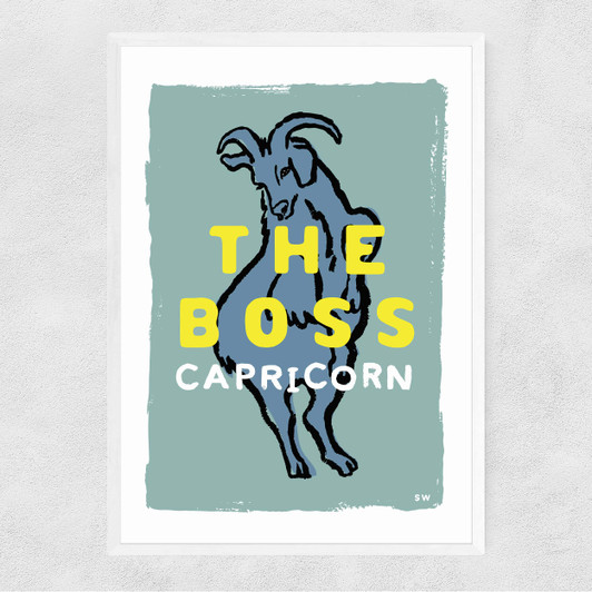 Capricorn - The Boss Narrow White Frame