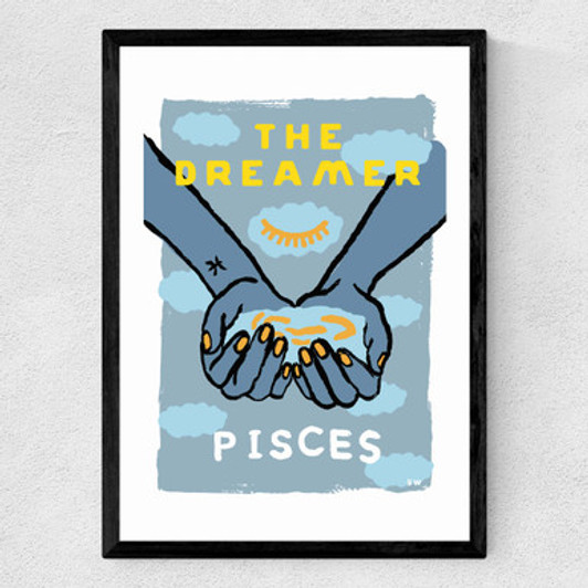 Pisces - The Dreamer Medium Black Frame