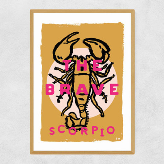 Scorpio - The Brave Narrow Oak Frame