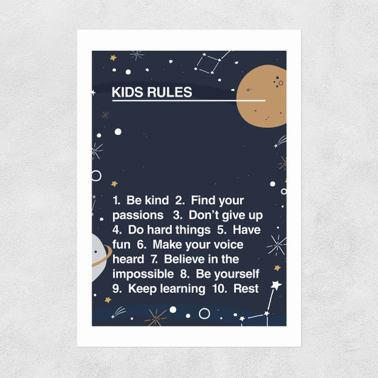 Kids' Rules Space Edit
