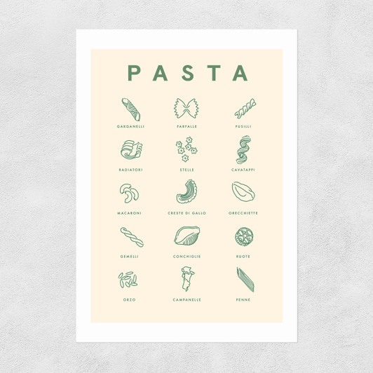 Pasta Guide Unframed Print