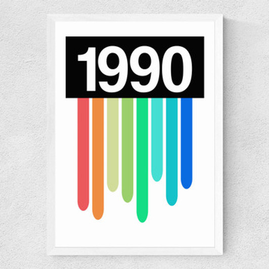 Rainbow Light 1990 Medium White Frame