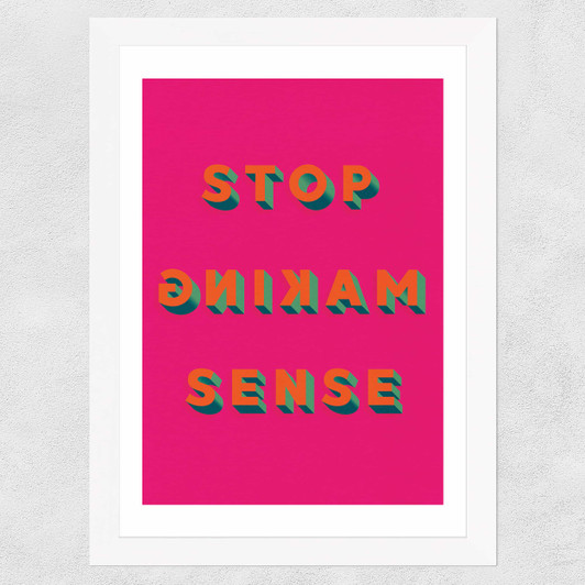 Stop Making Sense Wide White Frame