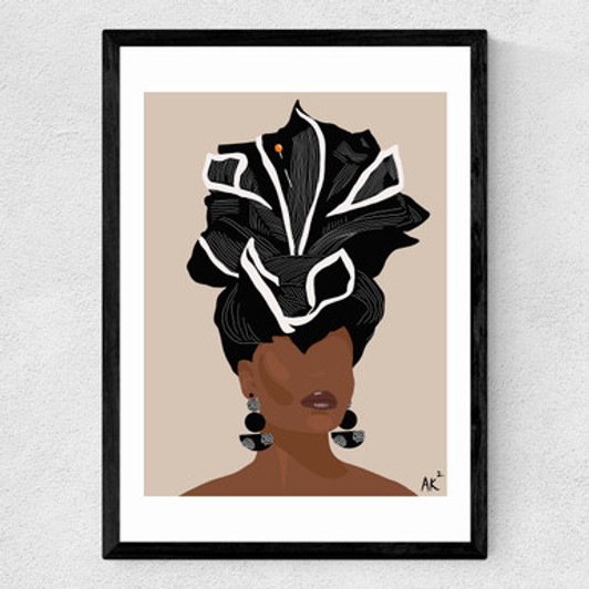 Xhosa Woman Medium Black Frame