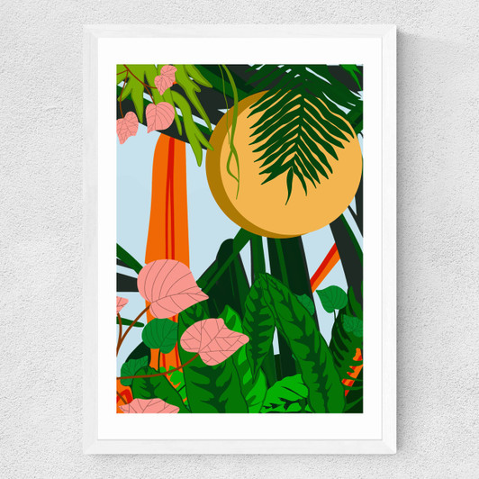 Summer by Sumuyya Khader Medium White Frame