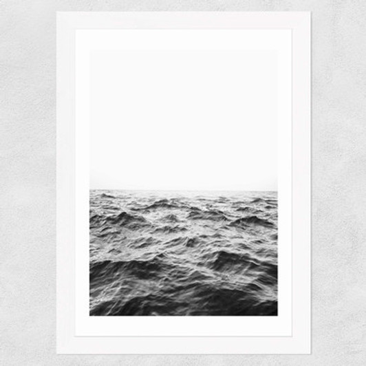 Minimalist Ocean Wide White Frame