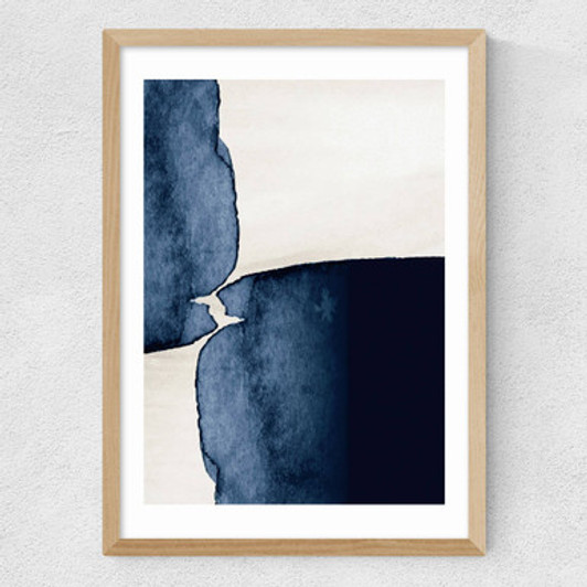 Watercolour VII Medium Oak Frame