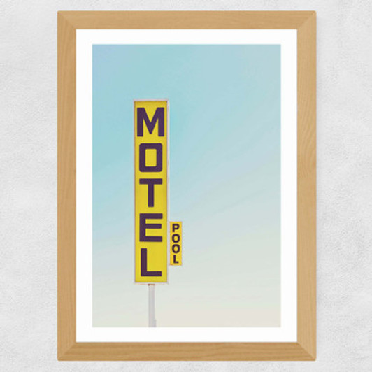Motel by Oh Fine! Art Wide Oak Frame