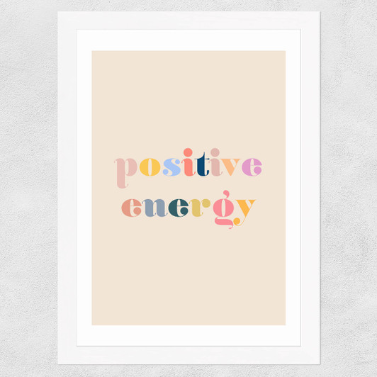 Positive Energy Wide White Frame